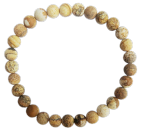 Bracelet Jaspe paysage Perles rondes 6 mm Mates 