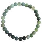 Bracelet Agate fancy Perles rondes 6 mm Mates