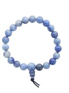 Bracelet Mala en Quartz Bleu 