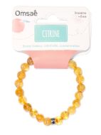 Bracelet Citrine Perles rondes 8 mm 