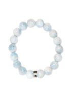 Bracelet Aigue-Marine Perles rondes 10 mm