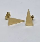 Boucle d'oreille triangle inversées dorées 