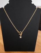 Collier étoile coulissante doré