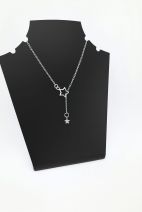 Collier étoile coulissante argenté 