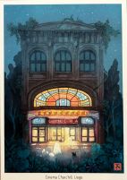Carte Postale "Cinema Churchill, Liège"
