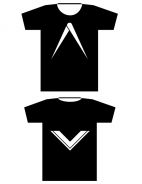 T-shirt avec le compas (face) et l'équerre (dos)-L
