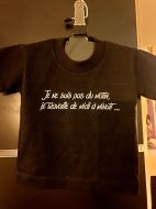 T-shirt "Je ne suis pas du matin, je travaille de midi à minuit..."-S