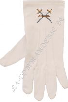 Gants brodés - Epées entrecroisées - Taille XL