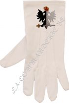 Gants brodés - 30ème REAA Aigle bicéphale - Taille M