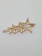 Broche pour cheveux 3 étoiles dorées 