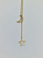 Collier lune avec étoile 