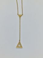 Collier doré triangle avec triangle tombant