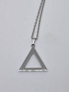 Collier argenté triangle simple
