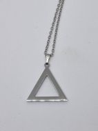 Collier argenté triangle simple 